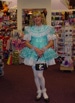 Sweet sissy girl in pretty blue dress