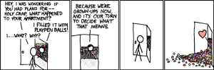 In a playpen, there was a beautiful drawing that conveyed a message.