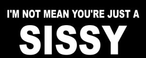 An unusual font that features sissy quotes