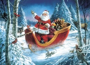 It appears that Santa Claus is quite beautiful.