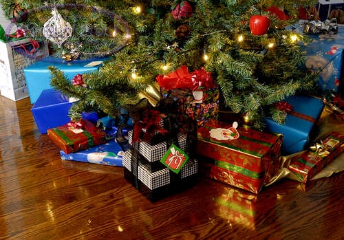 presents under the tree