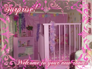 A sexy room is on display, and it has a gorgeous pink colour.