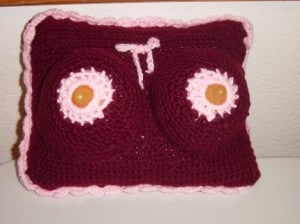 It was a red-colored designer pillow.