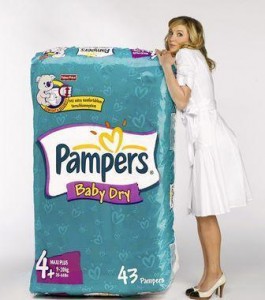 A Baby Pampers is a brand of dry cotton diapers for babies.
