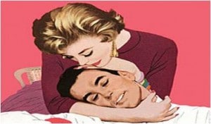 Love from a Stepwife She gives her husband a tender embrace.