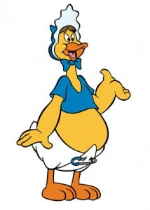 A baby Huey chick was yellow in colour and looked incredibly hot and seductive.