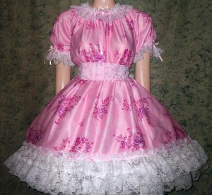 A lovely dress may be seen and is lovely.