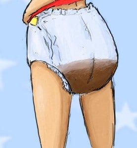 An Adios Man It seems good to see a white diaper.
