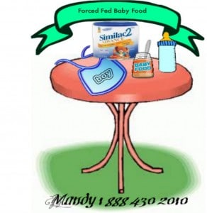 Amazing item: fed baby food in their milk bottle.