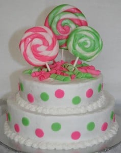 A melting, delicious-looking lollipops is displayed.
