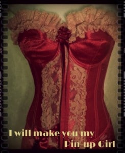 A Rose Vintage Lingerie is displayed for the picture shoot and it appears hot and sensual.