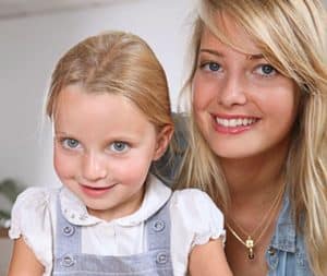 Employee Love a mother and the adorable young girl were present as they posed for pictures.