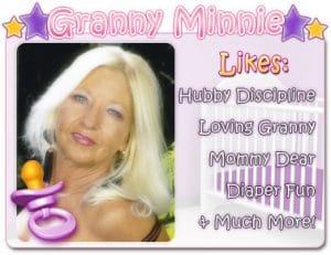A granny Minnie is shown in a nude stance. She is attractive and sexy, and her grin is adorable.