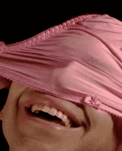 Panty Sniffer Fetish Caught laughing with her mouth shut