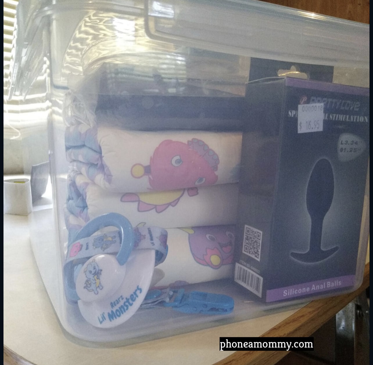A gorgeous diaper is displayed in the packaging, and it has a soft, sensuous appearance.