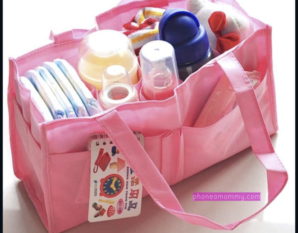 Mommy items and sexy diapers are on display.