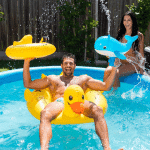 abdl playing in the pool while mommy watches